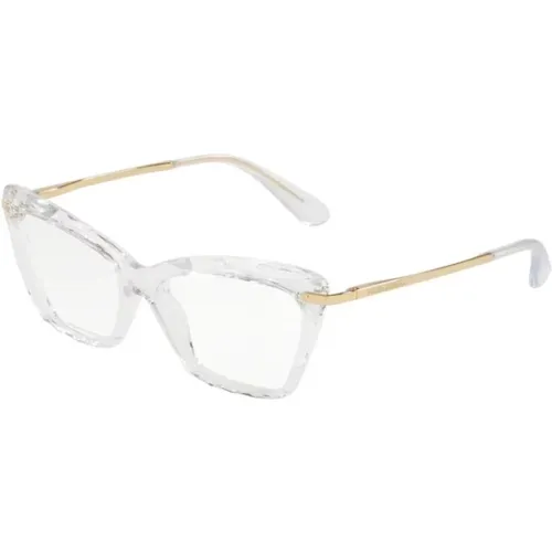 Weiße Statement Brille , Damen, Größe: 55 MM - Dolce & Gabbana - Modalova