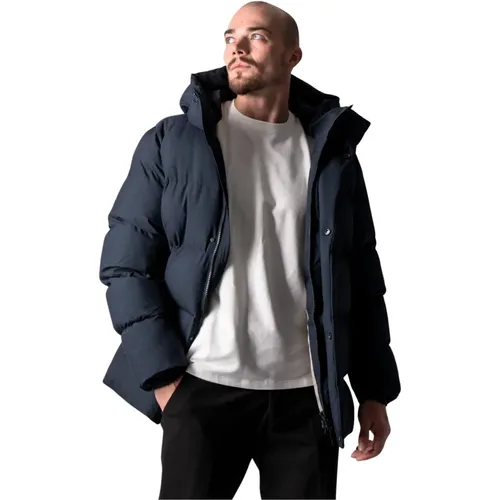 Dunkelblaue Parka - Elvine Bror Rec. , Herren, Größe: XL - Edwin - Modalova