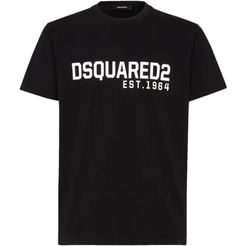 Schwarzes T-Shirt S71Gd1457-D20014 , Herren, Größe: L - Dsquared2 - Modalova