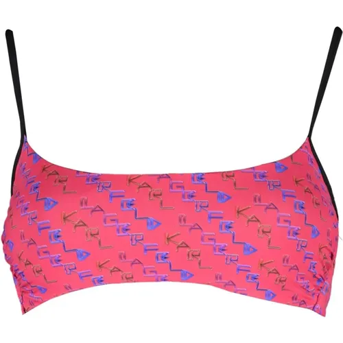 Red Strapless Padded Bikini Top , female, Sizes: XS - Karl Lagerfeld - Modalova