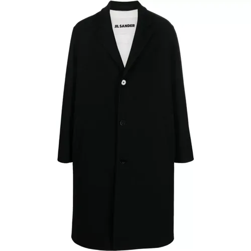 Oversized Wool Coat with Notched Lapel , male, Sizes: L, M - Jil Sander - Modalova