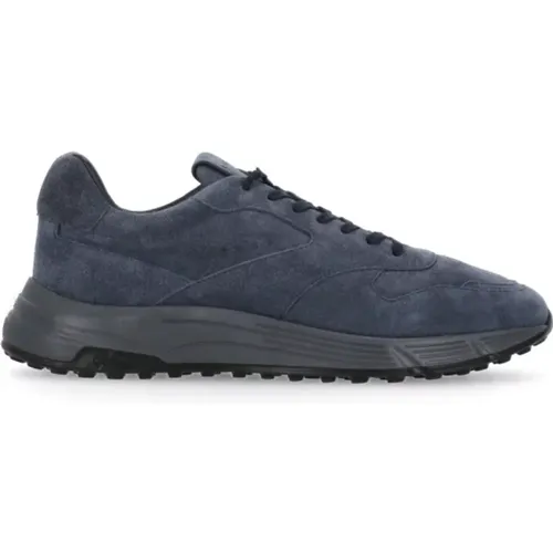 Suede Leather Sneakers Round Toe , male, Sizes: 9 UK, 7 1/2 UK, 8 UK, 10 UK, 8 1/2 UK, 6 UK, 6 1/2 UK, 7 UK - Hogan - Modalova