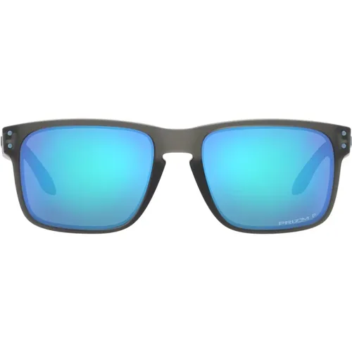Dunkelgraue quadratische Sonnenbrille mit polarisierten Gläsern - Oakley - Modalova