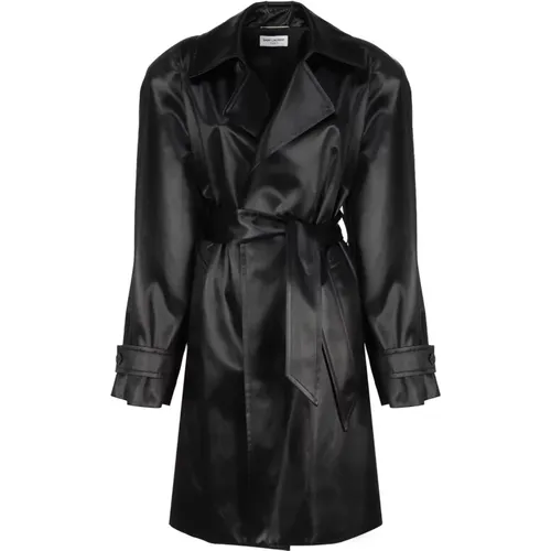 Cotton Blend Coats , female, Sizes: M - Saint Laurent - Modalova