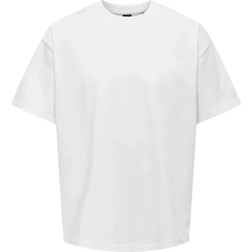 Lässiges Baumwoll T-Shirt , Herren, Größe: 2XL - Only & Sons - Modalova