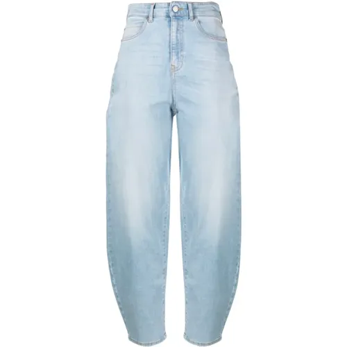 High-Waisted Carrot Jeans , female, Sizes: W30, W32 - Emporio Armani - Modalova