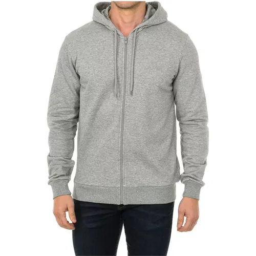 Kapuzenpullover Schwarz Langarm , Herren, Größe: S - Armani Jeans - Modalova