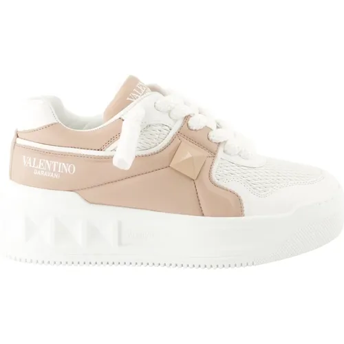 Stud XL Baskets in Rose Leather , female, Sizes: 4 1/2 UK, 5 1/2 UK, 4 UK, 6 UK, 5 UK - Valentino Garavani - Modalova