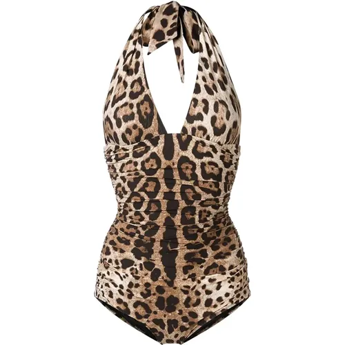 Animal Print One-Piece Swimsuit , female, Sizes: S, M - Dolce & Gabbana - Modalova