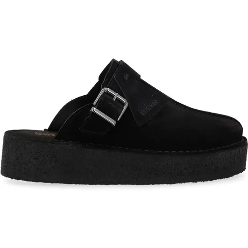 Schwarze TrekWedge Mule , Damen, Größe: 37 EU - Clarks - Modalova