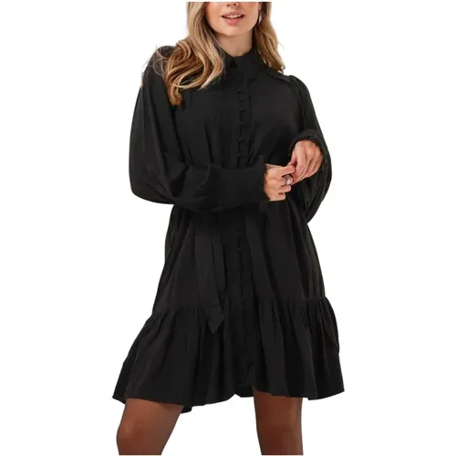 Schwarzes Hemdkleid Yastilera Ls , Damen, Größe: L - Y.A.S - Modalova