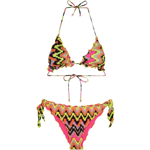 Triangle Bikini UND Verstellbare Knotenslip Frou Frou Ethos - F**k - Modalova