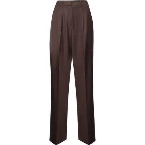 Wool Trousers with Pleating , female, Sizes: 2XS, XS - Magda Butrym - Modalova