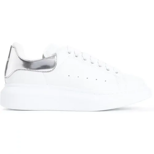 Weiße Silberne Sneakers , Damen, Größe: 38 EU - alexander mcqueen - Modalova