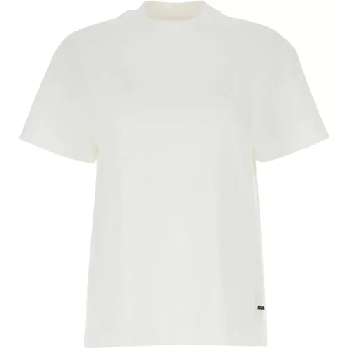 Weißes Baumwoll-T-Shirt-Set , Damen, Größe: XL - Jil Sander - Modalova