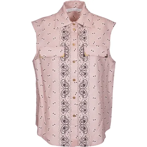 Paisley Sleeveless Shirt , female, Sizes: S, M, XS - Palm Angels - Modalova