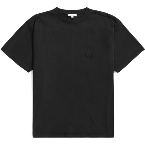 Besticktes Patch T-Shirt Schwarz - Norse Projects - Modalova