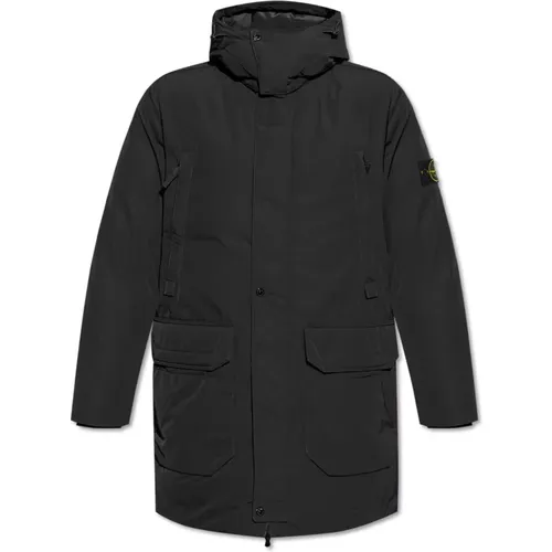 Down jacket with a hood , male, Sizes: 2XL - Stone Island - Modalova