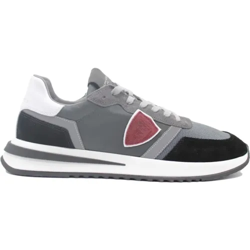 Stylish Sneakers Anthracite Tropez , male, Sizes: 8 UK, 6 UK, 10 UK, 11 UK - Philippe Model - Modalova