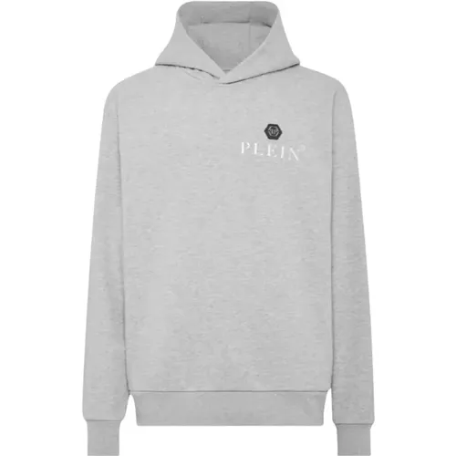 Grauer Hoodie mit Logo - Philipp Plein - Modalova