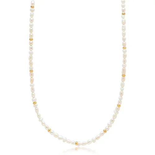 Women's Mini Pearl Necklace , female, Sizes: XS - Nialaya - Modalova