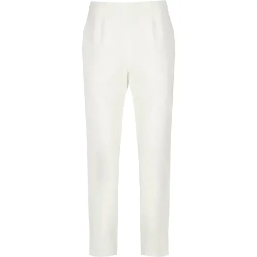 Cotton Trousers with Side Zip , female, Sizes: M, XS - PESERICO - Modalova