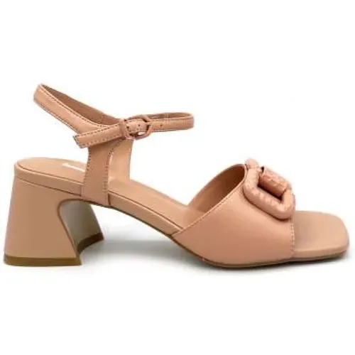 Nude Leather High Heel Sandals , female, Sizes: 6 UK, 4 UK - Jeannot - Modalova