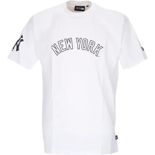 Yankees Wordmark Oversize Tee Weiß , Herren, Größe: XL - new era - Modalova