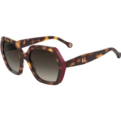 Havana Red Sunglasses , female, Sizes: 55 MM - Carolina Herrera - Modalova