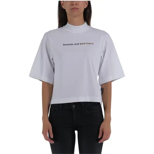 Sunset T-Shirt , female, Sizes: L - Palm Angels - Modalova