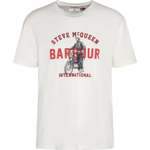 Vintage Speedway Grafik T-Shirt , Herren, Größe: S - Barbour - Modalova
