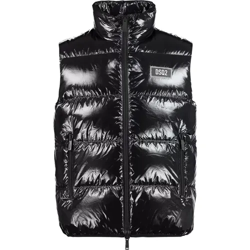 Field Vest mit durchgehendem Reißverschluss , Herren, Größe: 2XL - Dsquared2 - Modalova