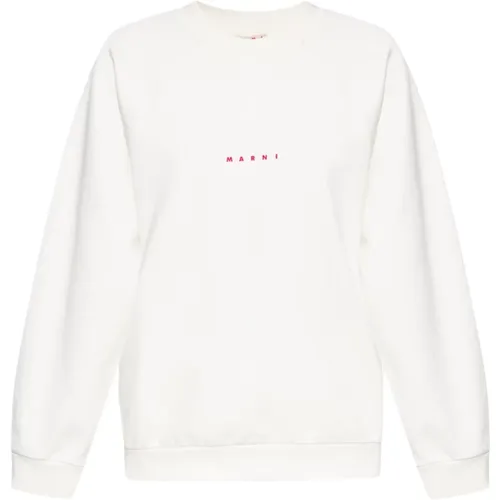 Sweatshirt mit Logo , Damen, Größe: 3XS - Marni - Modalova