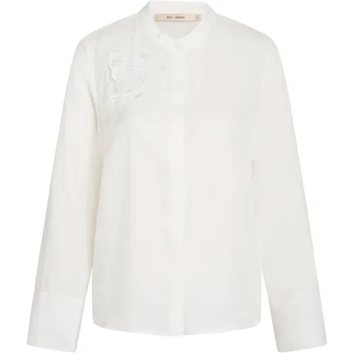 Elegant Rose Embroidered Shirt , female, Sizes: M, L, 2XL - RUE de Femme - Modalova