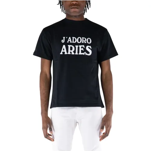 Stylish Cotton T-Shirt for Men , male, Sizes: XL - Aries - Modalova