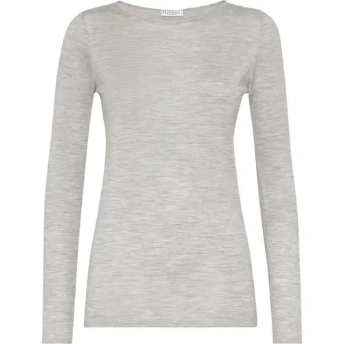 Grey Sweatshirt Aw24 Women's Clothing , female, Sizes: M, S - BRUNELLO CUCINELLI - Modalova