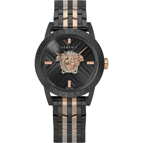 Steel Quartz Watch , male, Sizes: ONE SIZE - Versace - Modalova