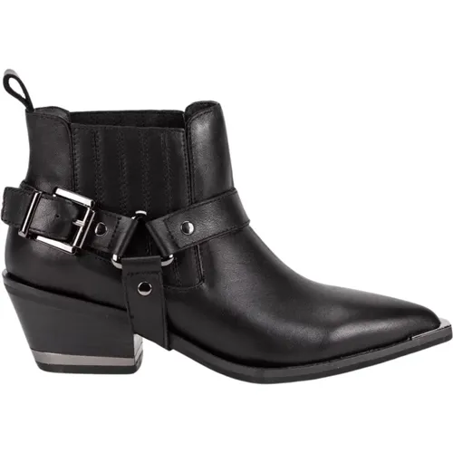 Leather Pointed Toe Ankle Boots , female, Sizes: 9 UK, 6 UK, 5 UK, 7 UK, 4 UK, 3 UK - Alma en Pena - Modalova