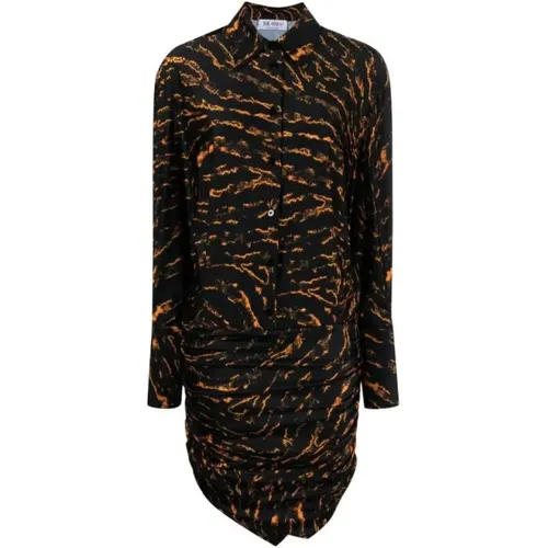 Abstract Print Shirt Dress , female, Sizes: S, XS - The Attico - Modalova