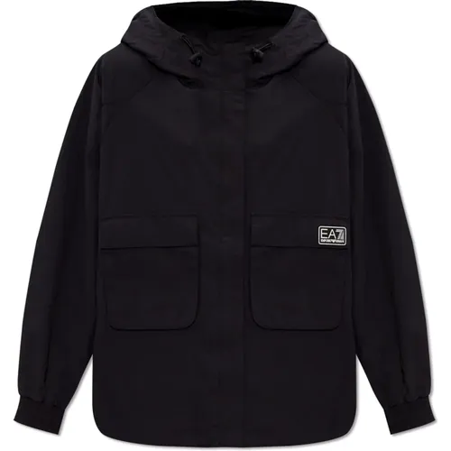 Jacket with logo , female, Sizes: 2XL, S, M, L, XS, XL - Emporio Armani EA7 - Modalova