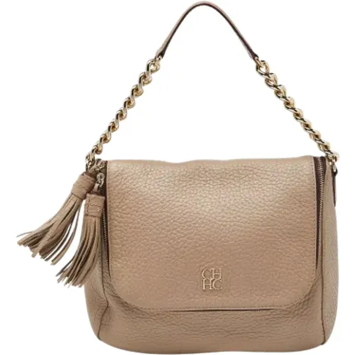 Pre-owned Leather handbags , unisex, Sizes: ONE SIZE - Carolina Herrera Pre-owned - Modalova