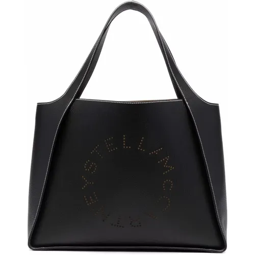 Faux Leather Logo Tote Bag , female, Sizes: ONE SIZE - Stella Mccartney - Modalova