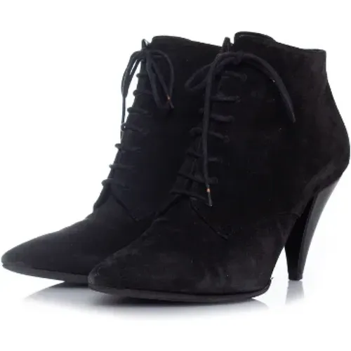 Pre-owned Suede boots , female, Sizes: 6 UK - Saint Laurent Vintage - Modalova