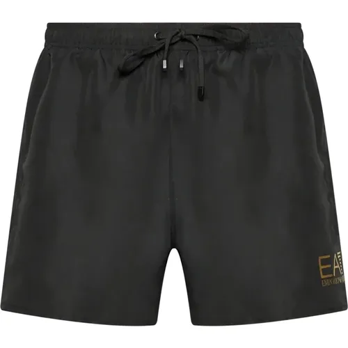 Herren Badehose Stilvoll Bequem , Herren, Größe: L - Emporio Armani EA7 - Modalova