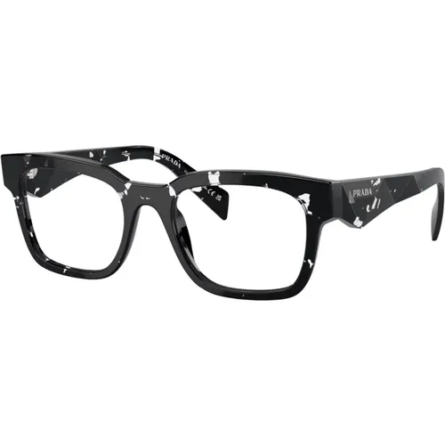 Schwarze Transparente Havana Brillengestelle , unisex, Größe: 53 MM - Prada - Modalova