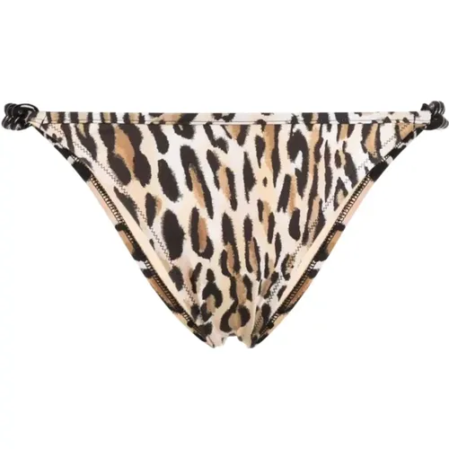 Brauner Leopard Slip Bikini - Moschino - Modalova