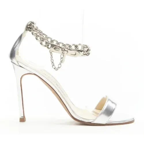 Pre-owned Leather heels , female, Sizes: 4 UK - Manolo Blahnik Pre-owned - Modalova