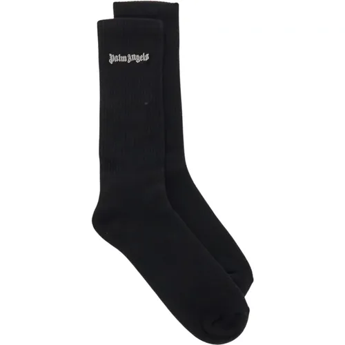 Logo Embroidered Socks , male, Sizes: S/M, L/XL - Palm Angels - Modalova