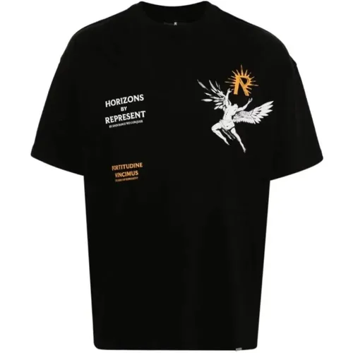 Icarus Schwarzes Baumwoll T-Shirt - Represent - Modalova