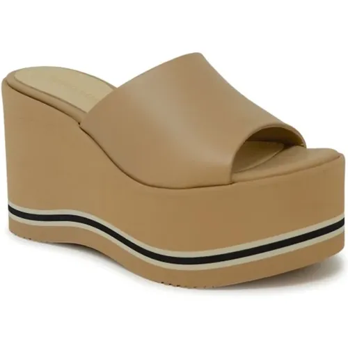 Leather Wedge Sandals Ss24 , female, Sizes: 3 UK, 5 UK, 2 UK, 6 UK - Paloma Barceló - Modalova